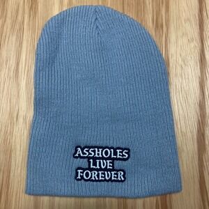 Assholes*s Live‎ Forever Gray Beanie
